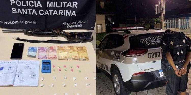 Polícia Militar prende homem por tráfico de drogas em São João Batista