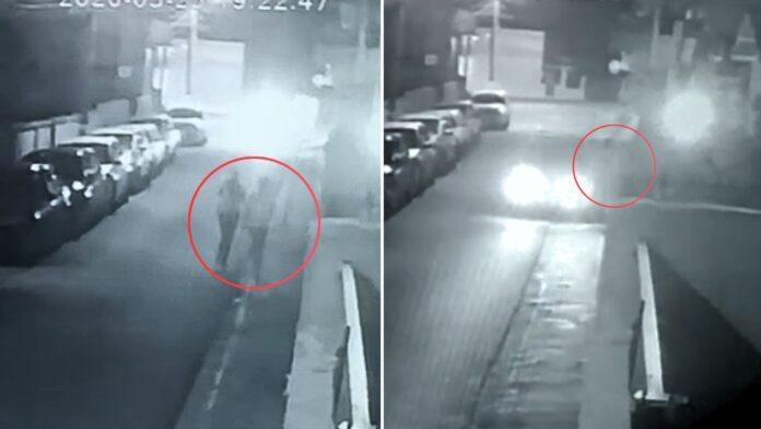 Por um triz: motorista bêbado invade calçada e quase atropela duas pessoas em São João Batista