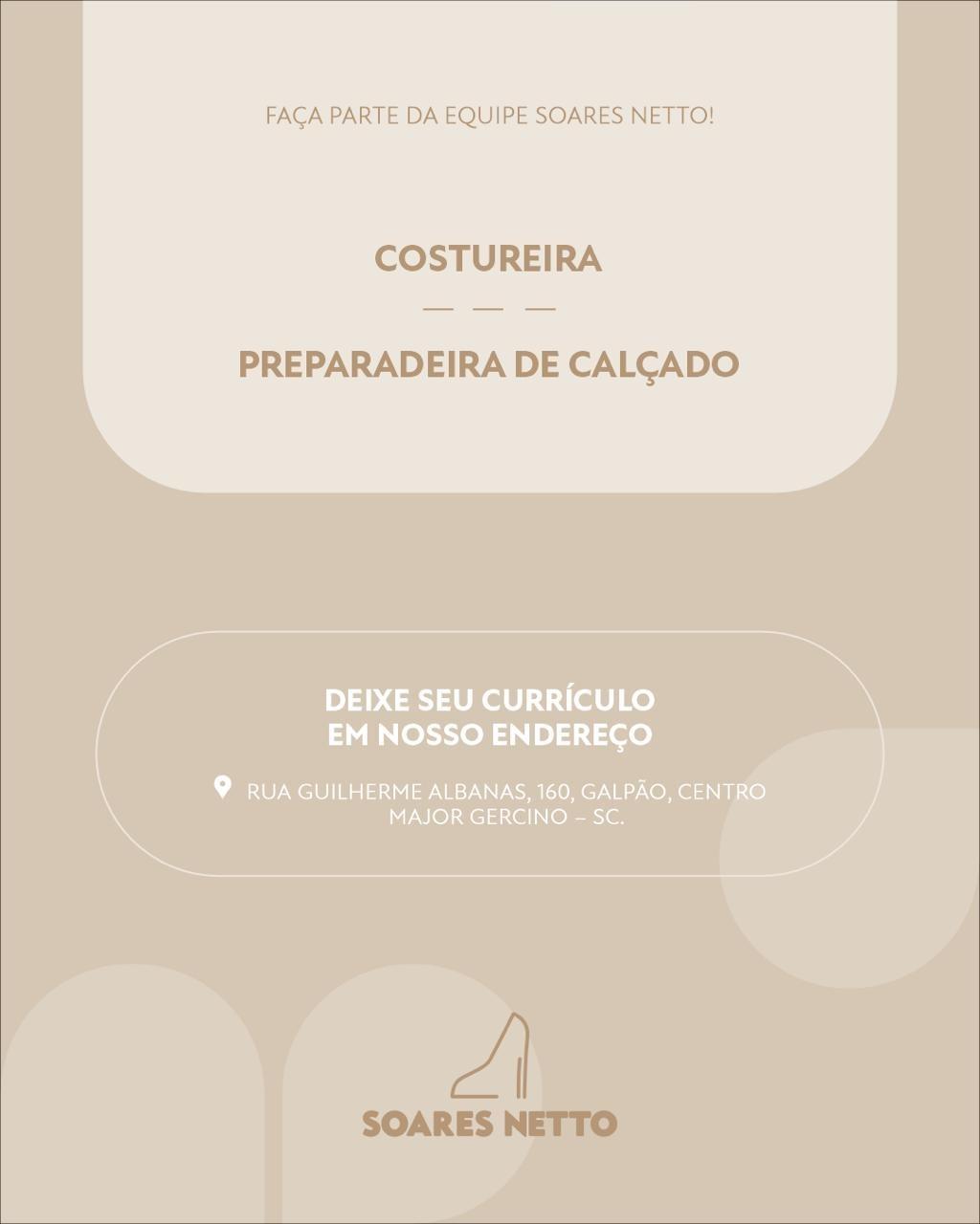 Soares Netto Contrata!