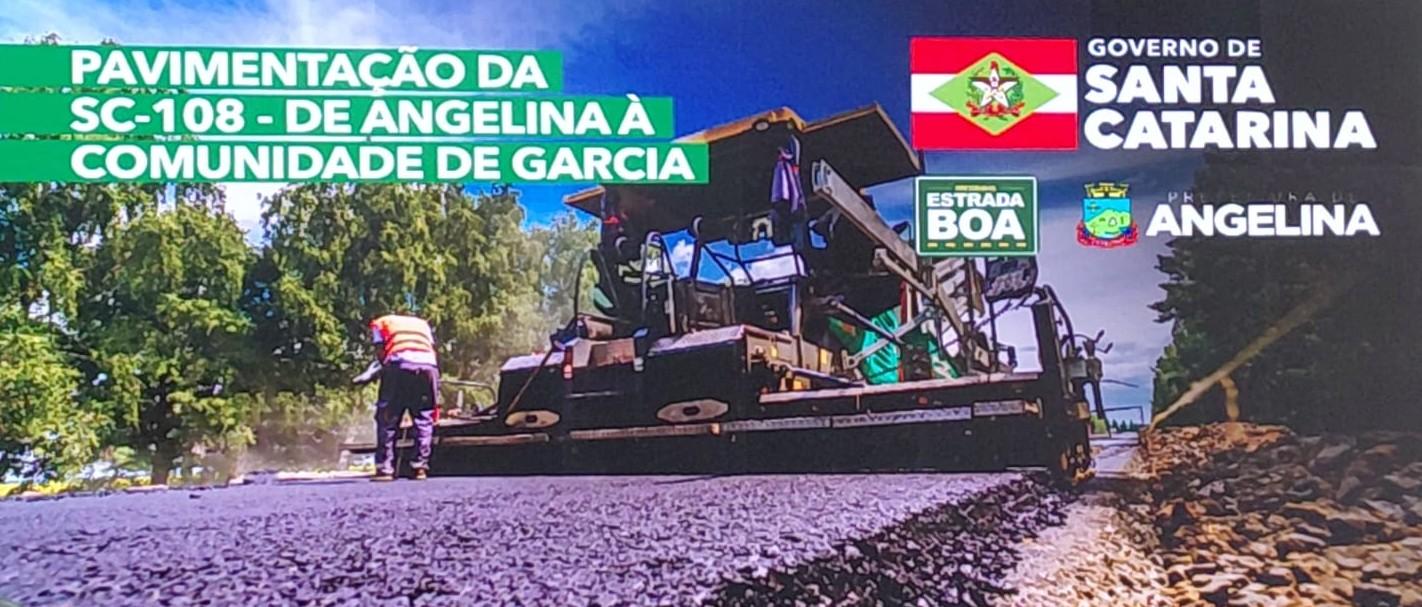 Assinada ordem de serviço para pavimentação da SC-108 entre Angelina e Major Gercino