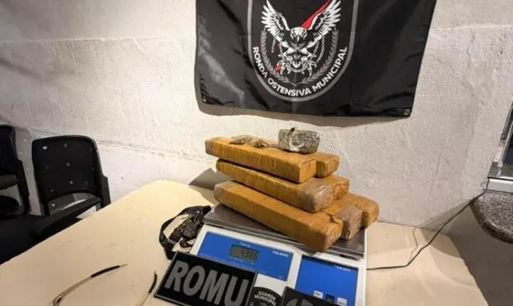 Tráfico com menor: homem é preso com quase 5 kg de maconha após flagrante